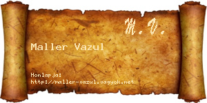 Maller Vazul névjegykártya